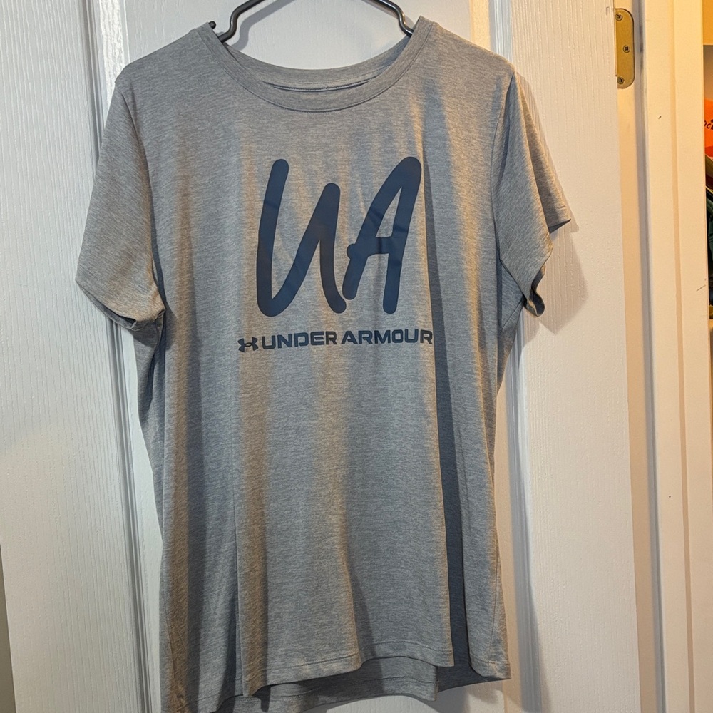 Under Armour Heather Gray Logo Tee